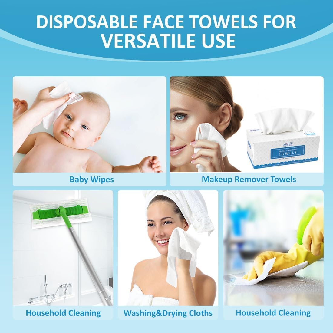 HOMEXCEL wipe in use removing makeup with gentle, effective action