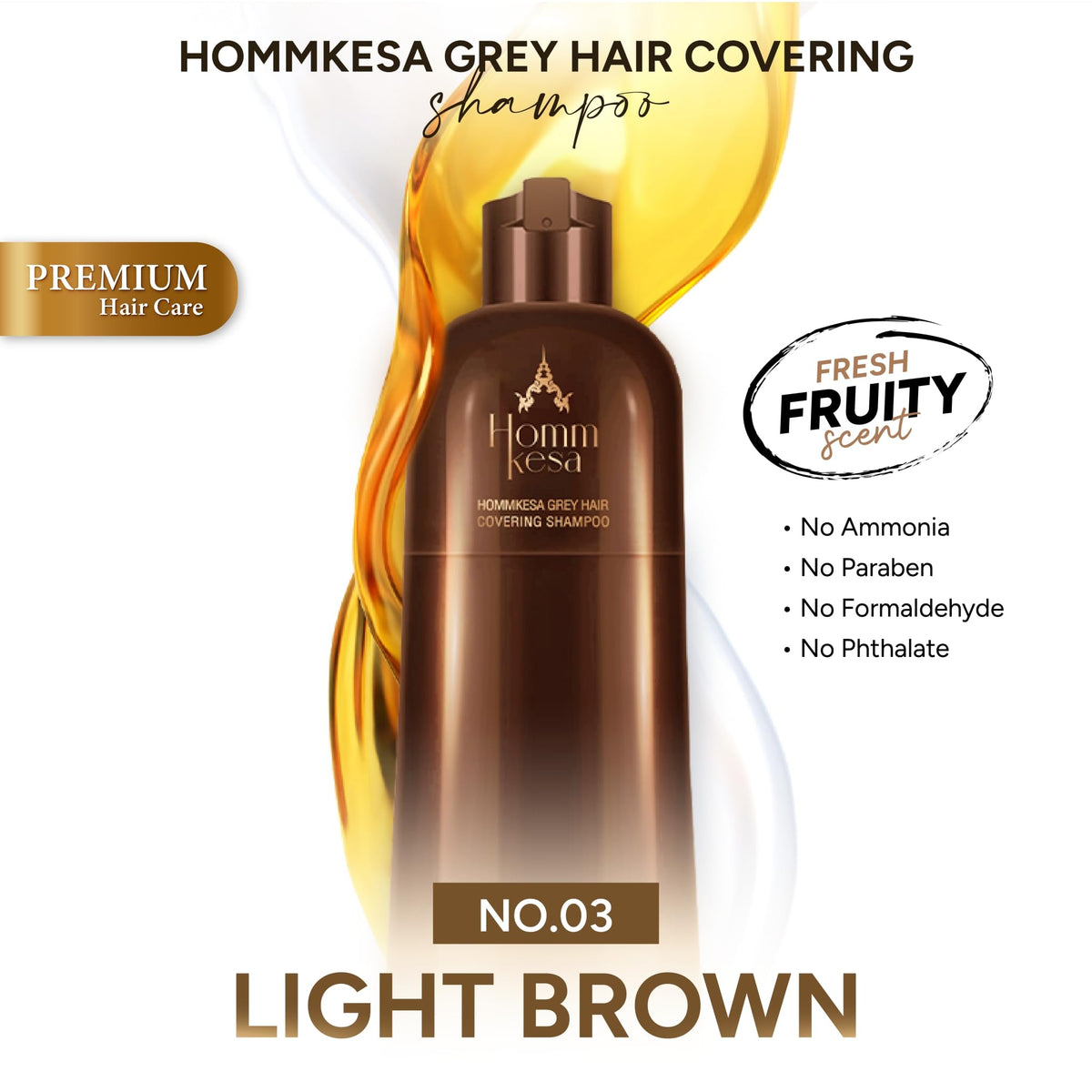 Hommkesa shampoo lathered texture demonstrating nourishing foam