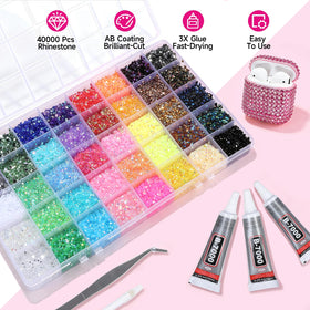 Homsoil close-up of 4mm resin rhinestone texture for vivid shine