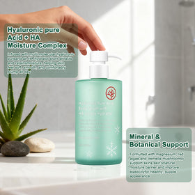 HONAVE serum texture on hand demonstrating lightweight absorbency for hydrated skin