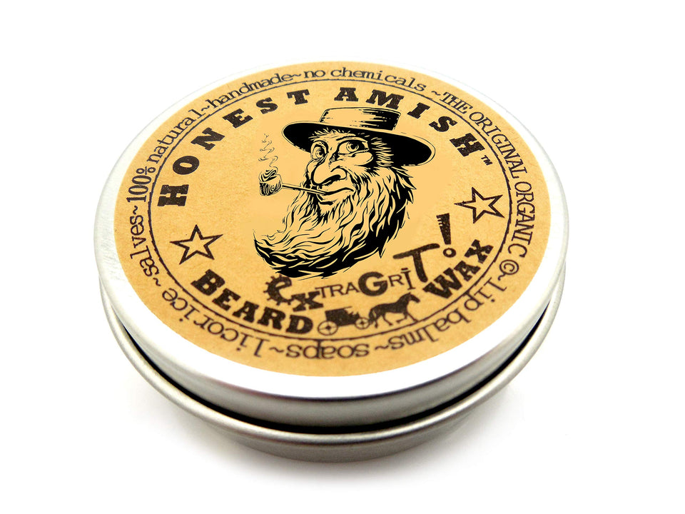 Honest Amish jar front view showing label and natural hold benefit