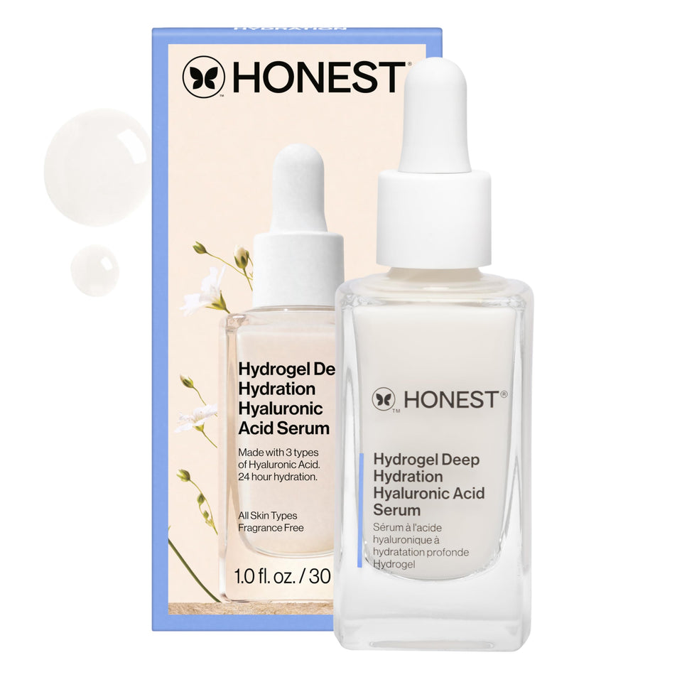 Honest Beauty bottle front showing clean design and hydration benefit