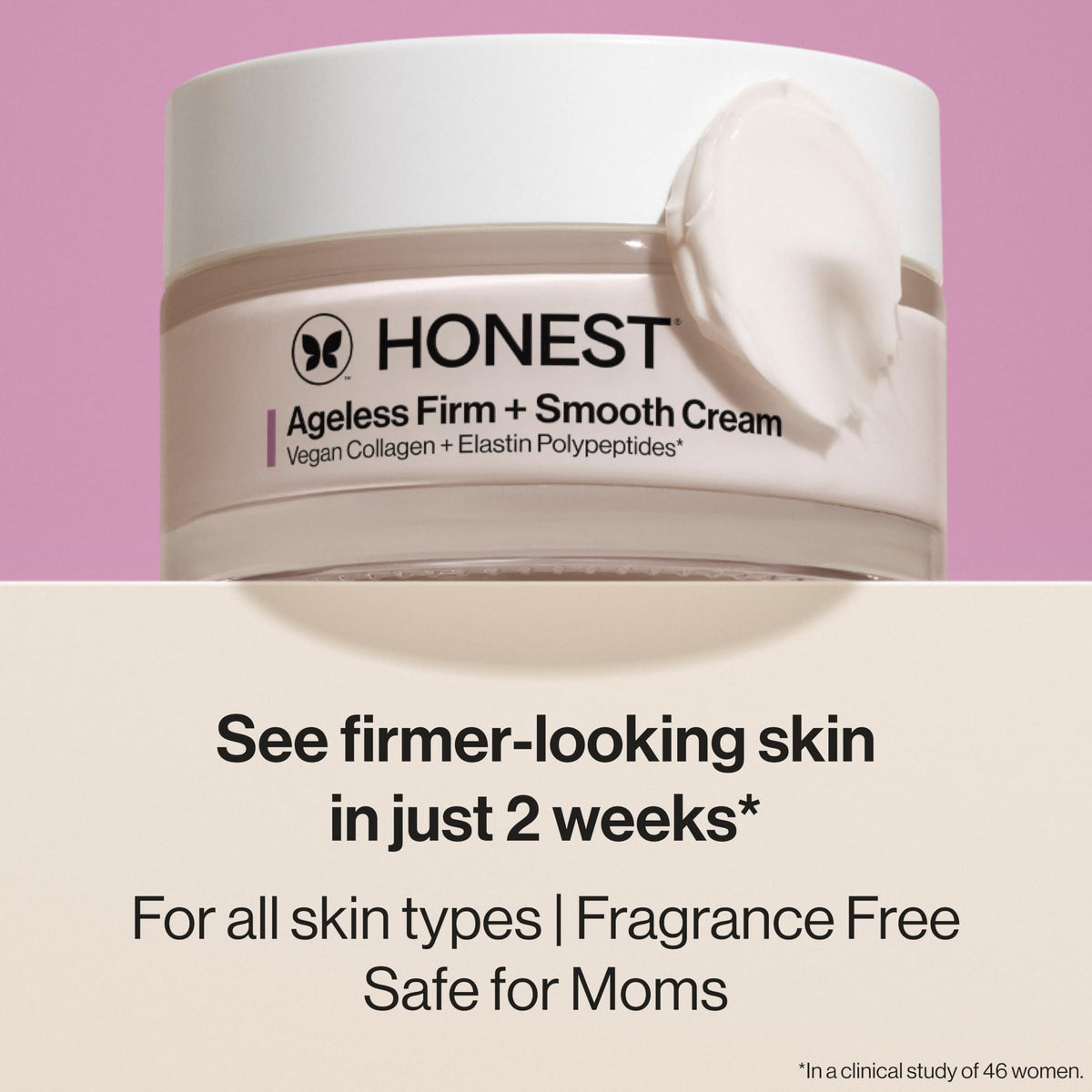 Honest Beauty cap and pump detail highlighting easy dispensing benefit