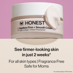 Honest Beauty cap and pump detail highlighting easy dispensing benefit