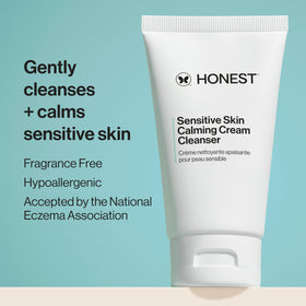 Honest Beauty cream texture closeup highlighting soothing hydration benefit