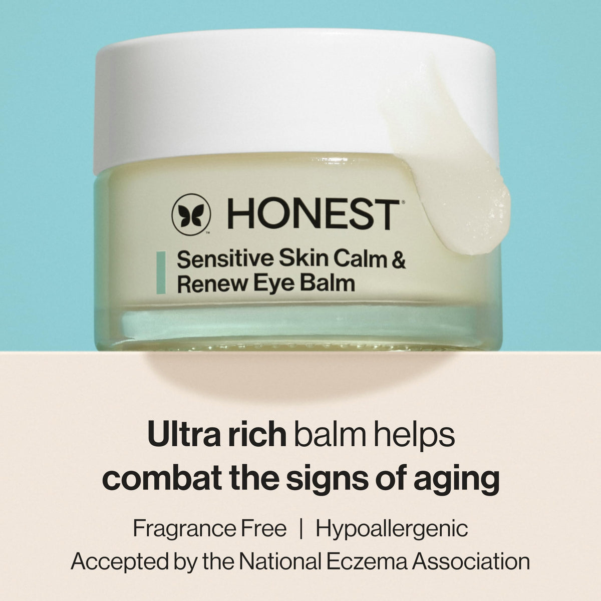 Honest Beauty creamy balm texture close-up highlighting deep hydration benefit