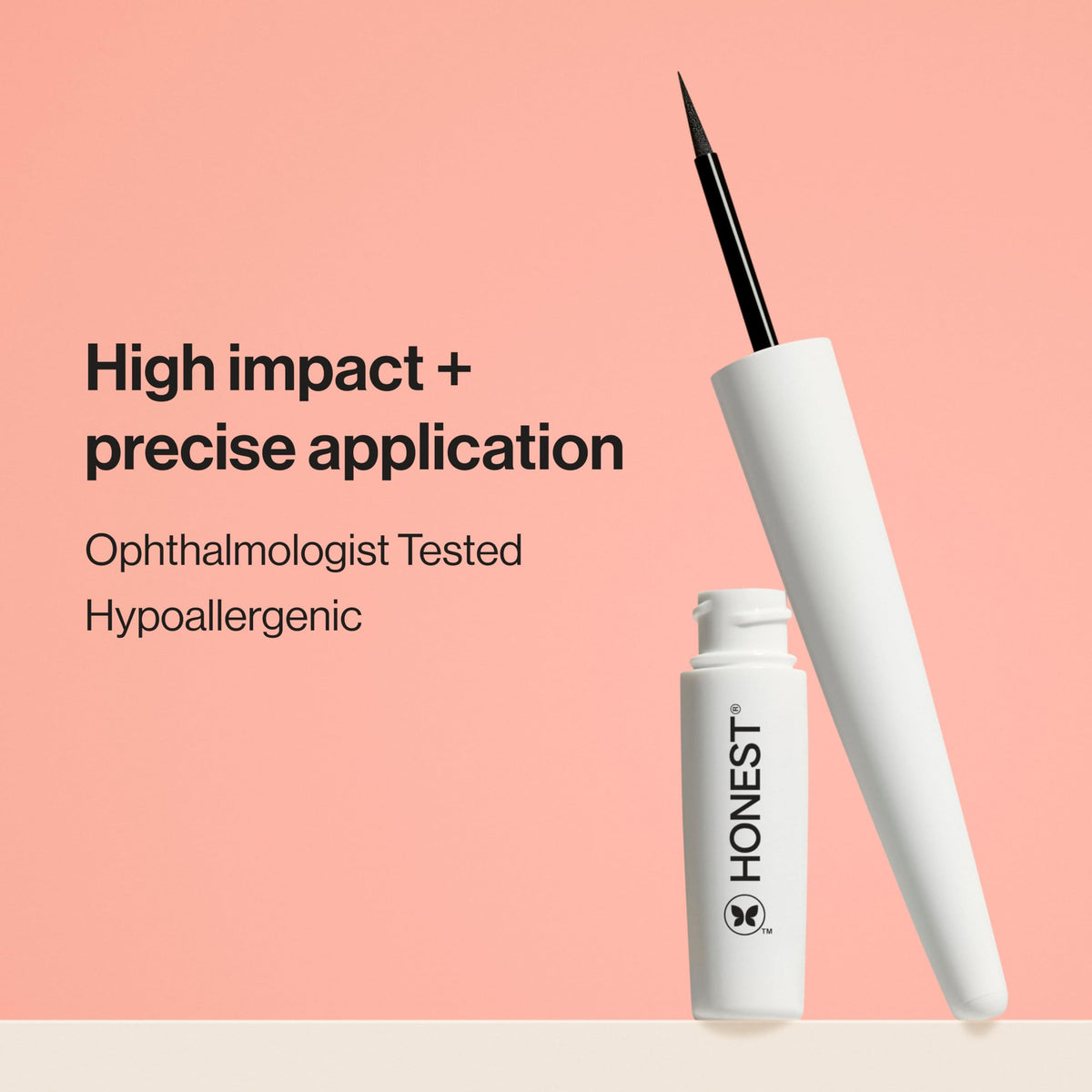 Honest Beauty felt tip close-up showing flexible applicator for controlled precise strokes