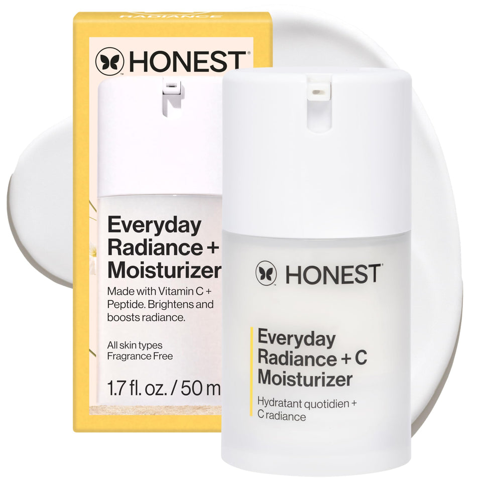 Honest Beauty front packaging showing sleek bottle and label benefits