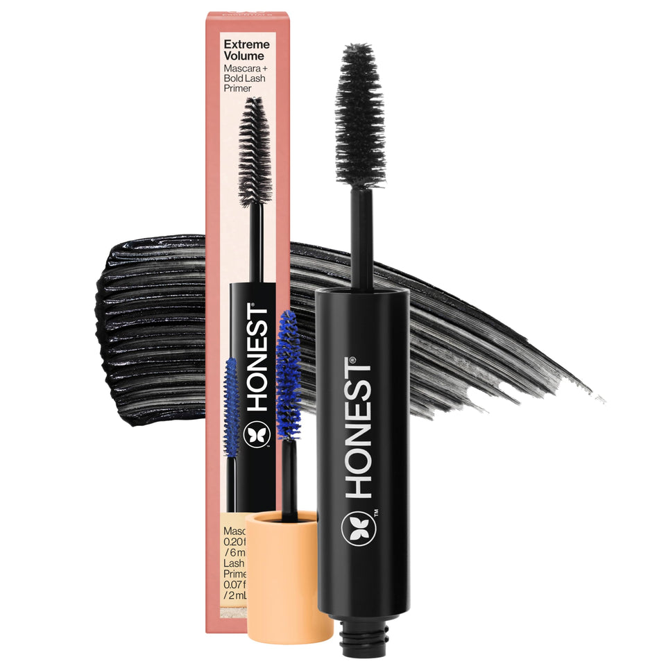 Honest Beauty front packaging showing dual-ended mascara for bold volume