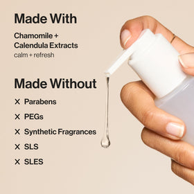Honest Beauty gel texture on hand showing lightweight hydrating feel