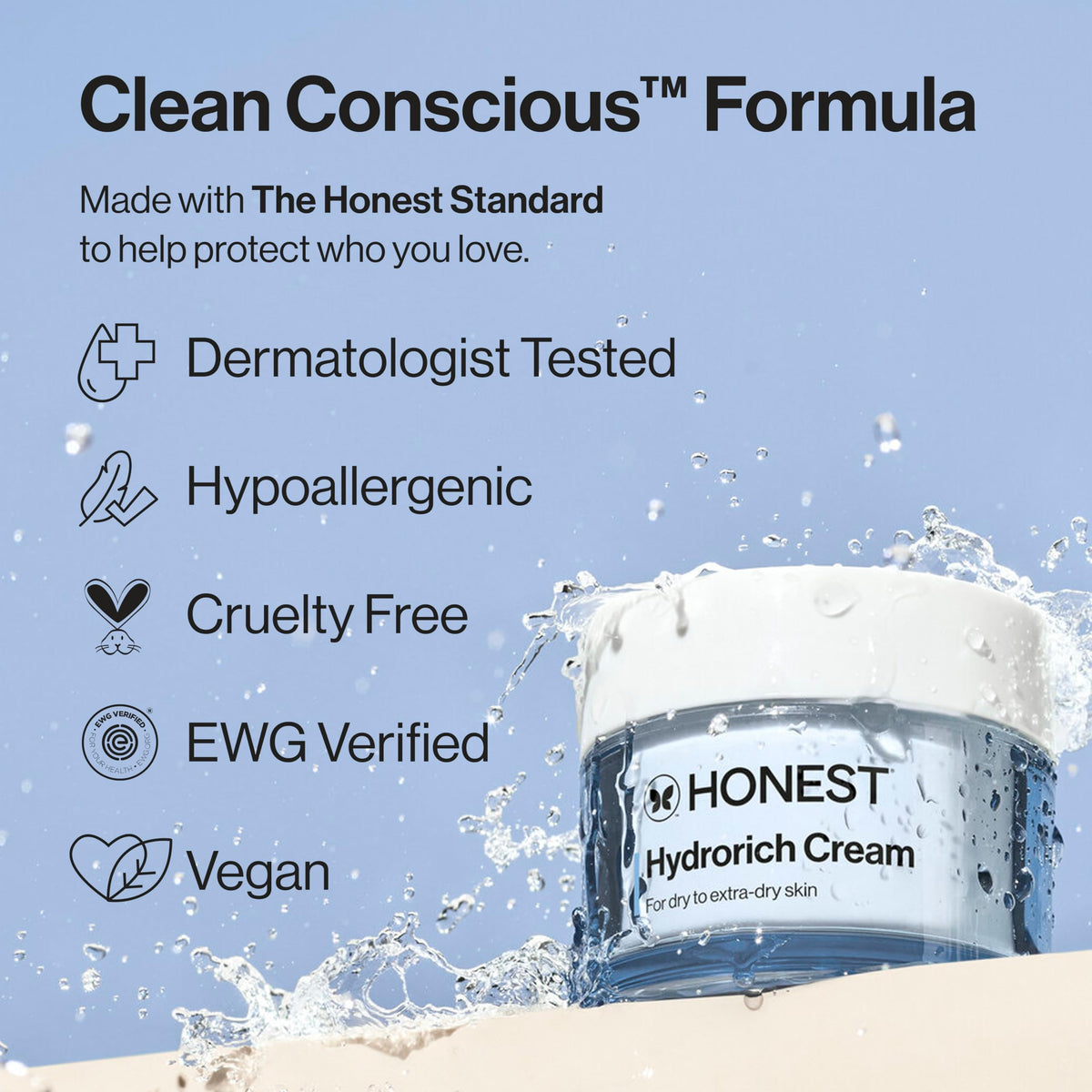 Honest Beauty mushroom complex visual emphasizing moisture-binding support