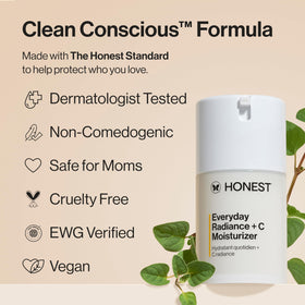 Honest Beauty moisturizer in hand to show 1.7 fl oz size and scale