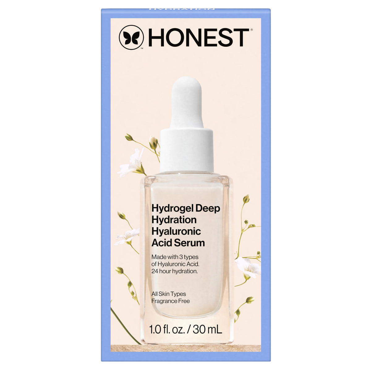 Honest Beauty product packaging flatlay presenting 1 fl oz retail presentation