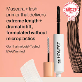 Honest Beauty primer wand closeup displaying smooth application and even base