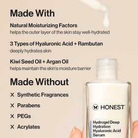 Honest Beauty serum dispensing from pump illustrating easy precise application