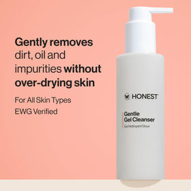 Honest Beauty pump dispensing cleanser for easy controlled application