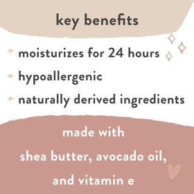 The Honest Company applied to a baby bump demonstrating soothing hydration