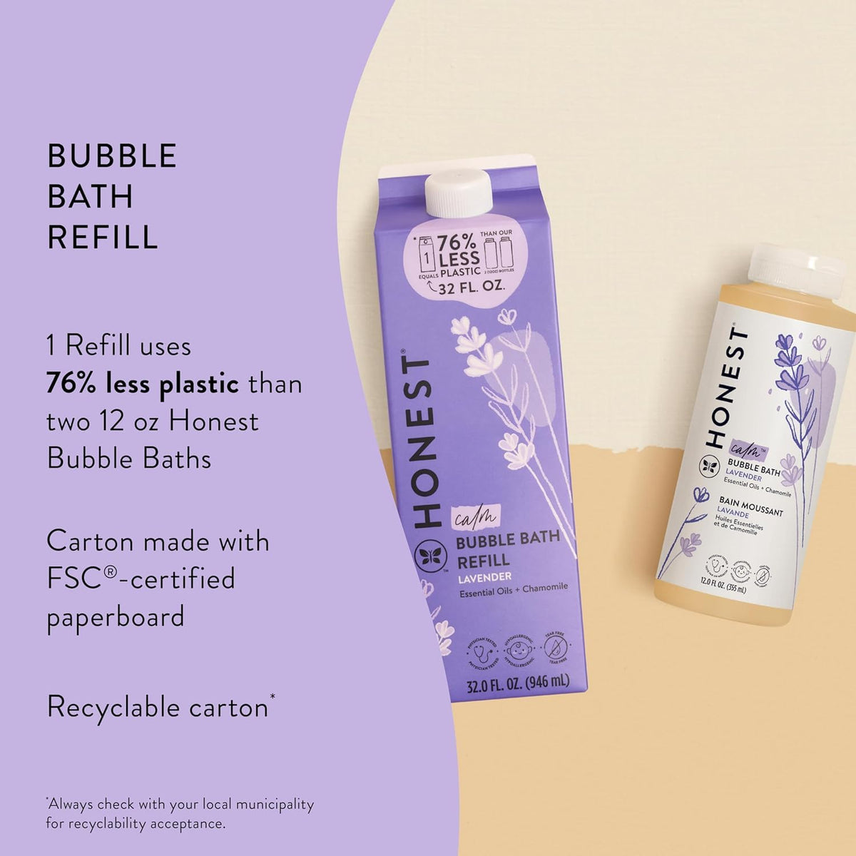 Close-up of foamy bubbles from The Honest Company showing gentle cleansing benefit