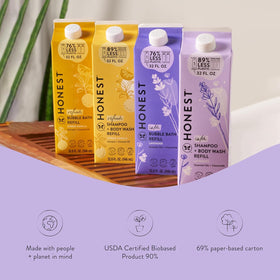 Honest Company ingredient label close-up highlighting naturally derived benefit