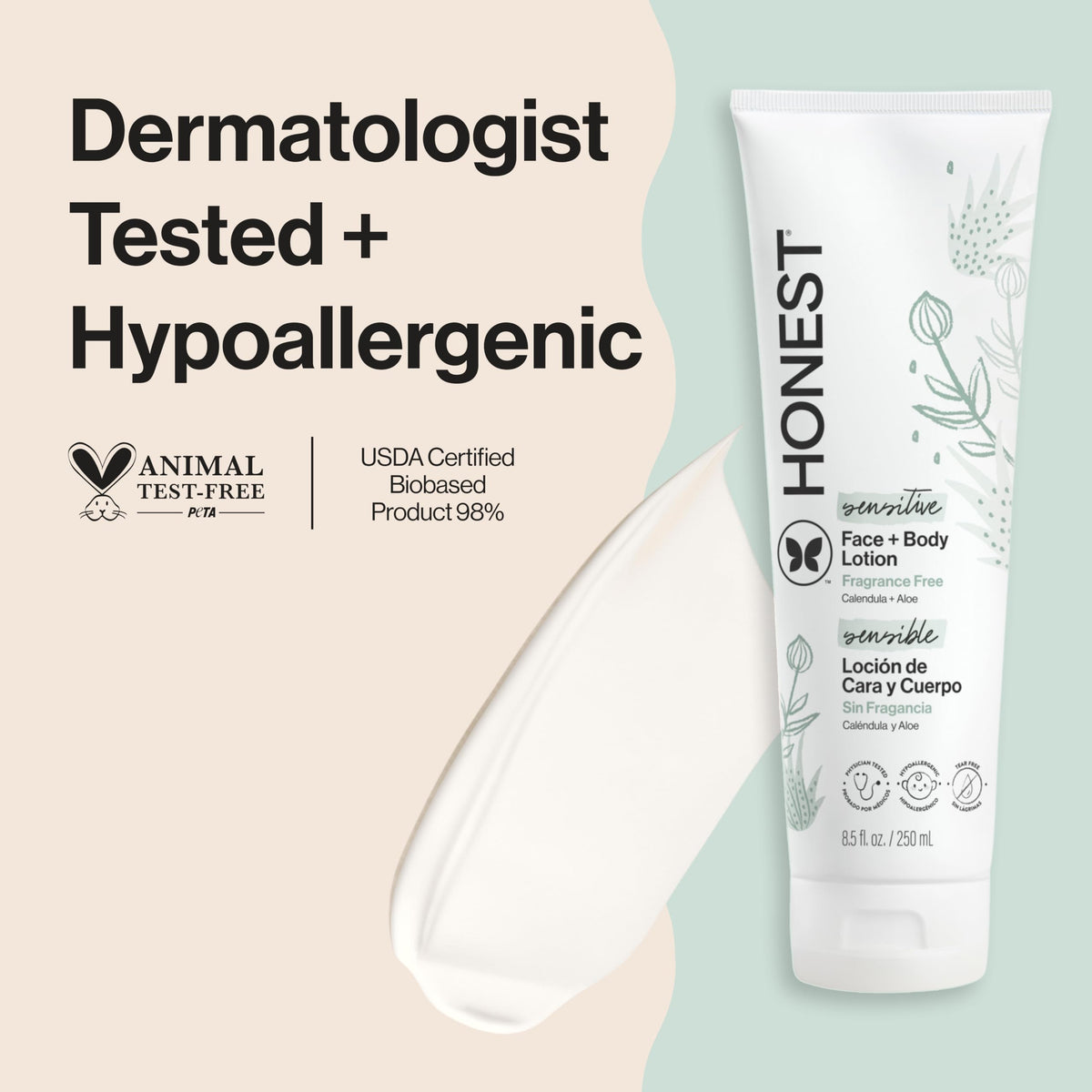 The Honest Company pump dispensing lotion demonstrating easy one-hand use