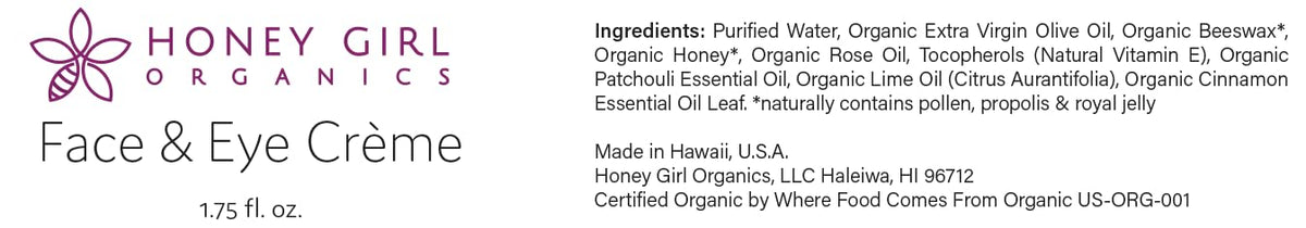 Honey Girl Organics applied near eye in lifestyle setting, illustrating gentle under-eye nourishment