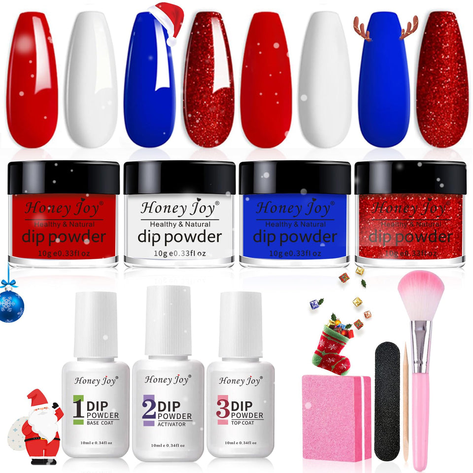 Honey Joy front packaging showing full dip powder kit and colors for easy pickup