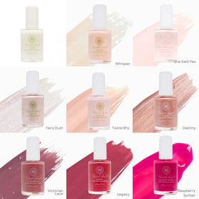 Honeybee Gardens applying a thin coat to nails for streak-free, even coverage