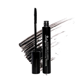 Honeybee Gardens Bellissima front view showing sleek tube and black lace shade benefit: bold look