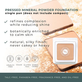 Honeybee Gardens close-up of powder texture highlighting silky, breathable feel