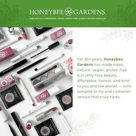Honeybee Gardens lifestyle flatlay with pencil and accessories for daily beauty routine