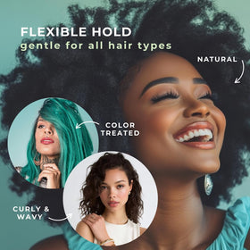 Honeybee Gardens fine mist over hair showcasing lightweight texture and even coverage