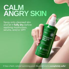 Honeydew Labs BIONA being sprayed on hands to show gentle skin comfort