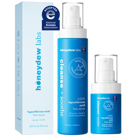 Honeydew Labs front packaging showing both 2 oz and 6.8 oz sizes and portability