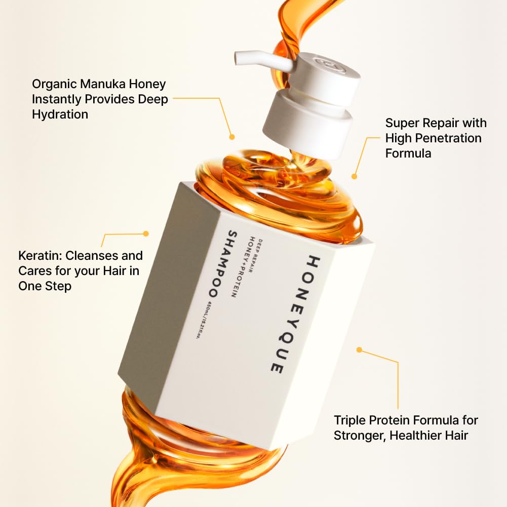 HONEYQUE creamy conditioner texture highlighting smoothness