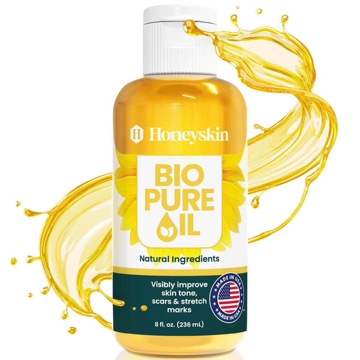 Honeyskin front bottle showing clean packaging and clear benefits