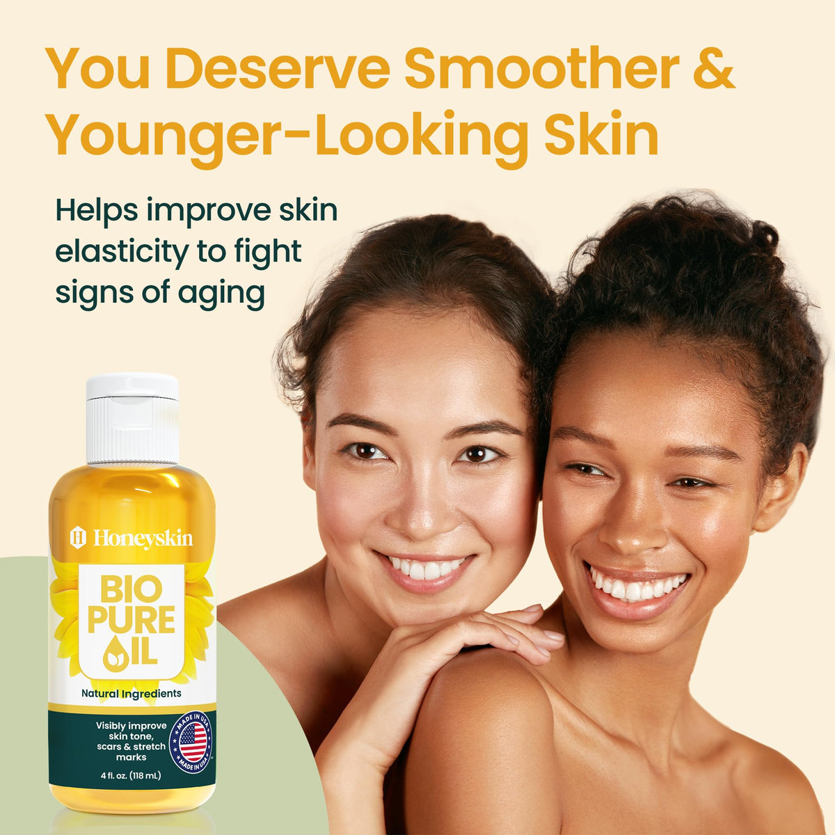 Honeyskin oil texture on hand demonstrating lightweight absorption