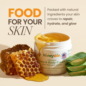 Honeyskin close-up texture creamy rich spread demonstrating deep hydration