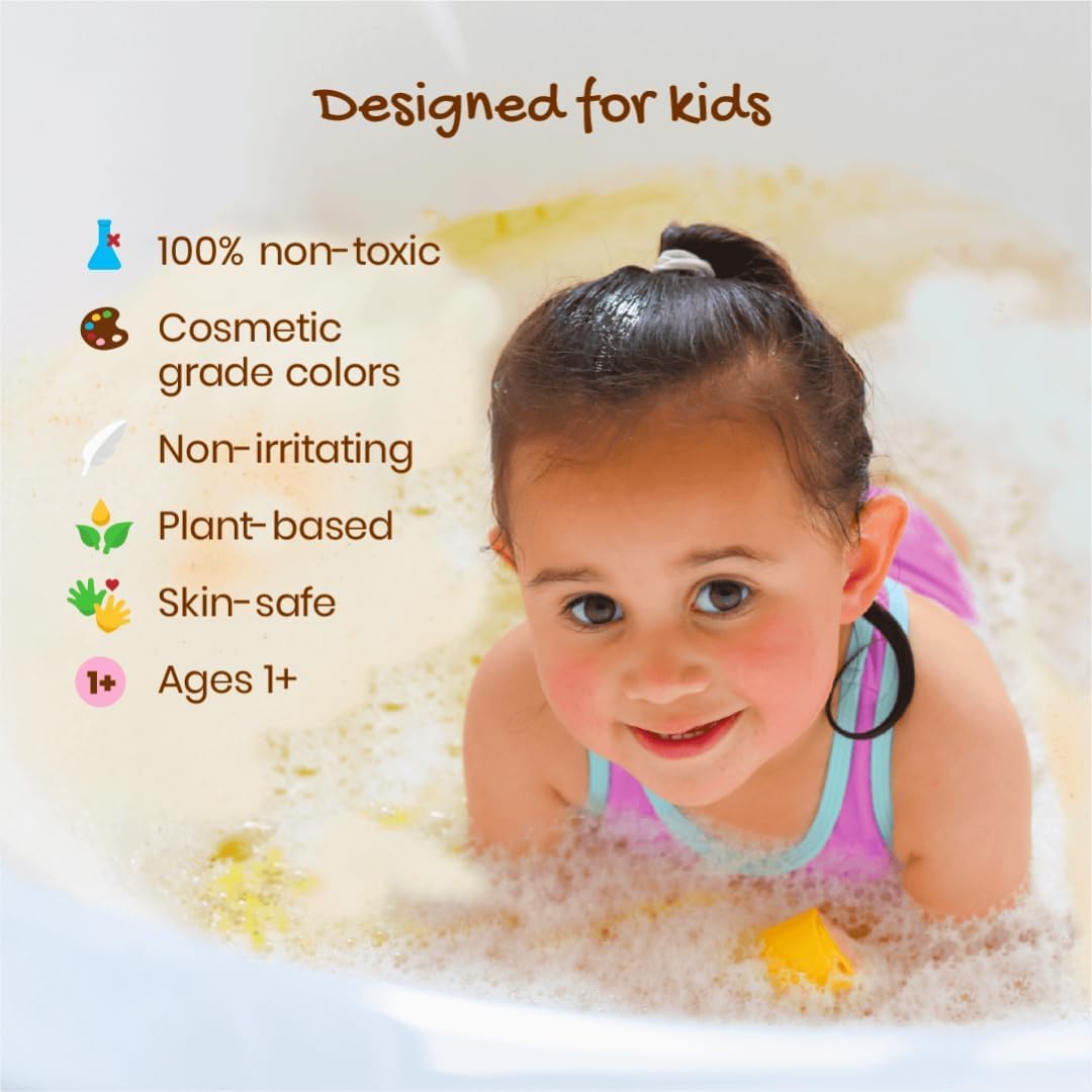 Honeysticks mixing primary colors in tub demonstrating teachable color blending and vibrant water