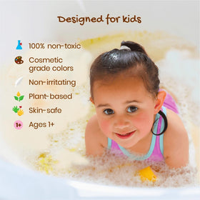 Honeysticks mixing primary colors in tub demonstrating teachable color blending and vibrant water