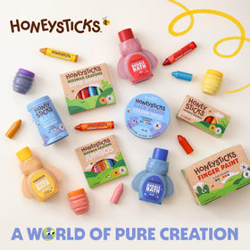Honeysticks tablets in hand size comparison showing compact single-use portioning