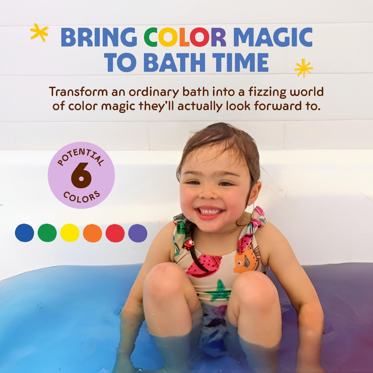Honeysticks tablet dissolving in bathwater showing quick fizz and instant fun