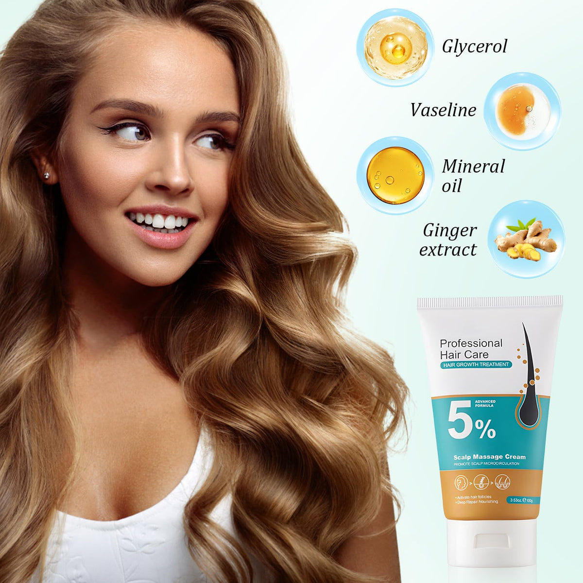 HONGYUNDA cream texture close-up illustrating smooth absorption benefit