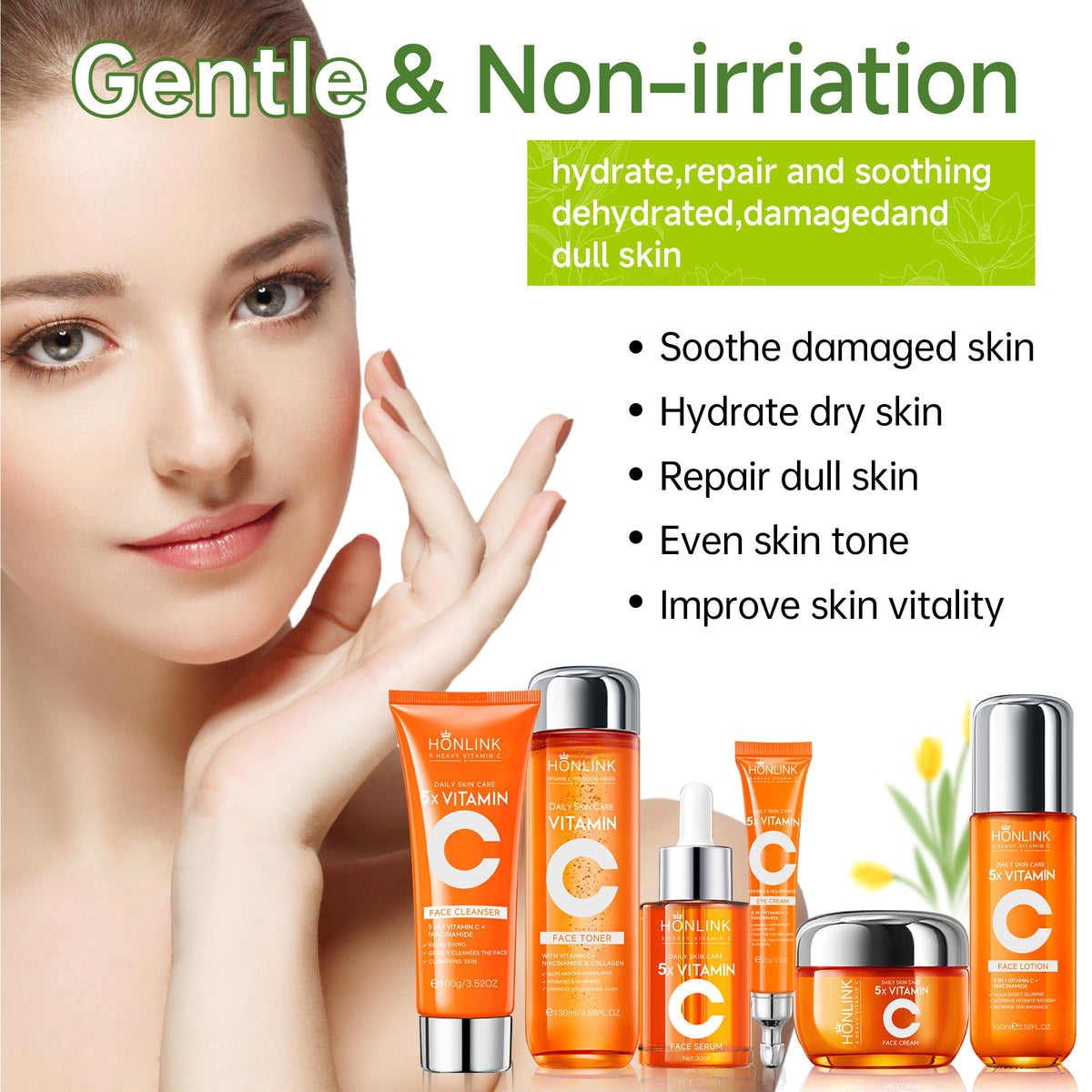 HONLINK cleanser texture close-up showing gentle foaming action for clean skin