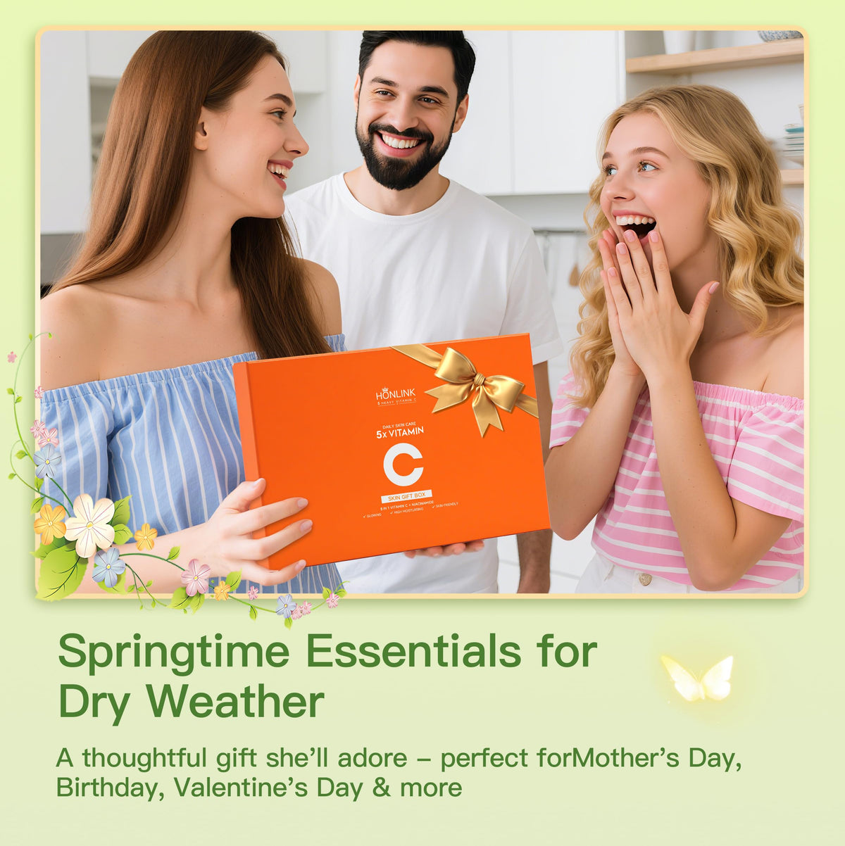 HONLINK gift box staged in lifestyle scene conveying thoughtful present appeal