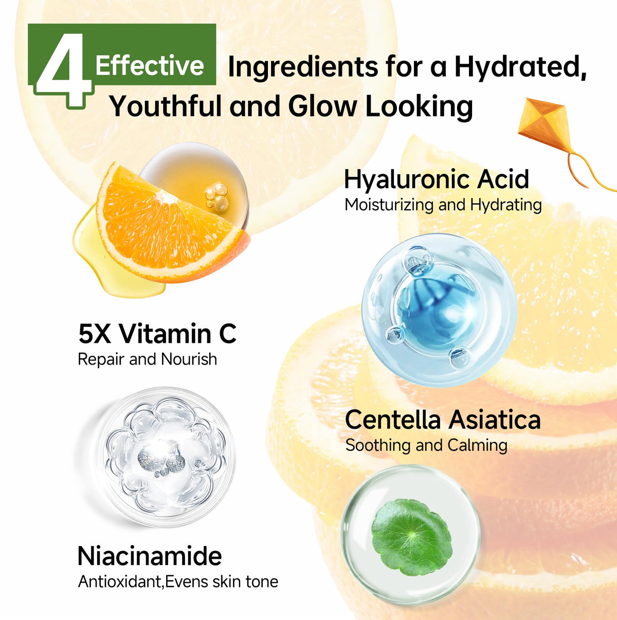 HONLINK serum dropper over skin highlighting targeted brightening and hydration