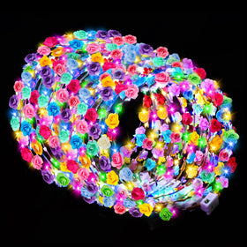 HONLYNE front view flower crown showing full glow and visual impact