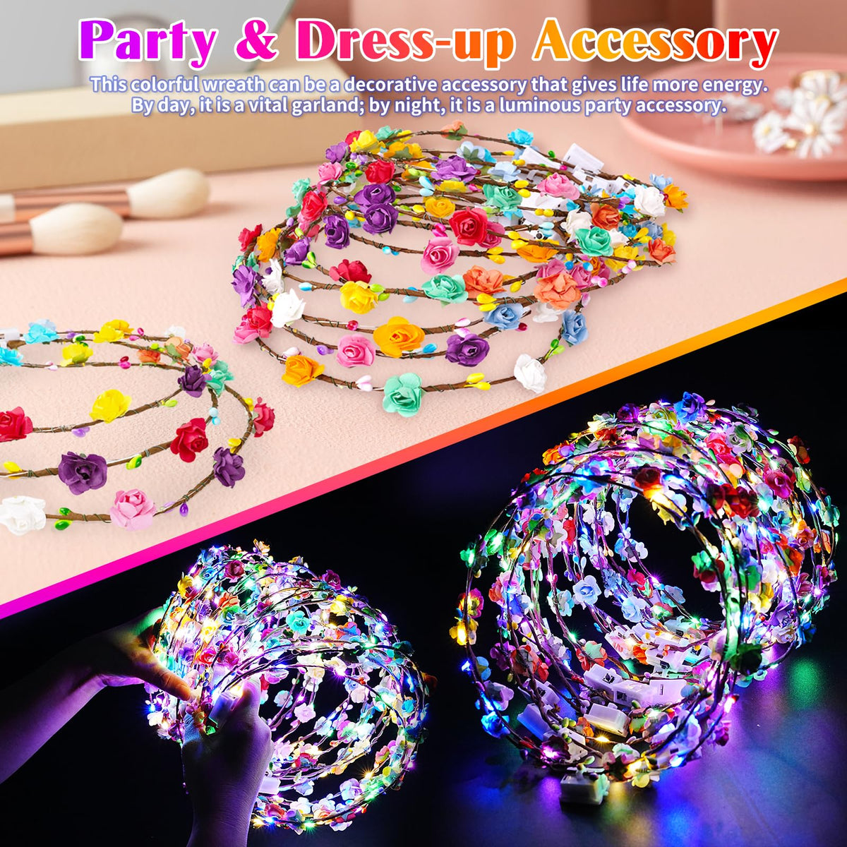 HONLYNE group party scene with multiple crowns glowing for coordinated look
