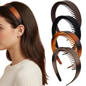 Hoojoot front view black and brown headbands showing neutral tones and durability