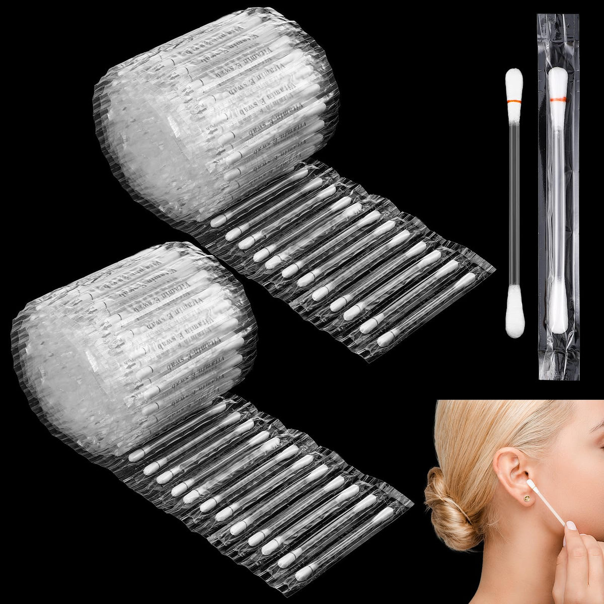 Hoolerry front packaging showing 200-piece aftercare swabs and benefits