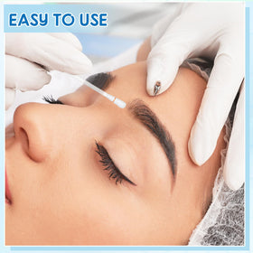 Hoolerry swab gently cleaning a nose piercing to reduce buildup